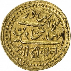 Аверс монеты Индия, 1 кори, 1875