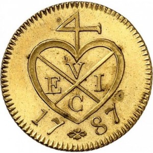Аверс монеты Индия, 1 кепинг, 1787