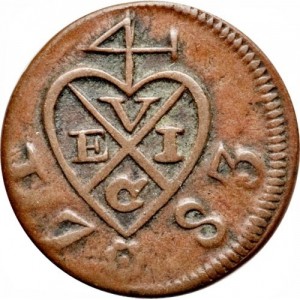 Аверс монеты Индия, 2 кепинга, 1783