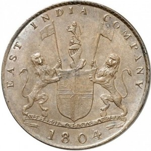 Аверс монеты Индия, 2 кепинга, 1804