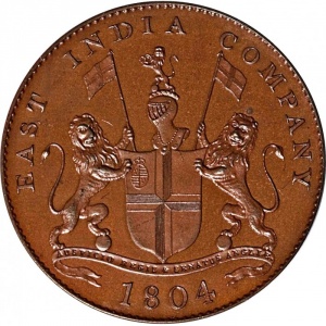 Аверс монеты Индия, 4 кепинга, 1804