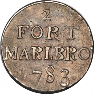 Реверс монеты Индия, 2 суку, 1783-1784