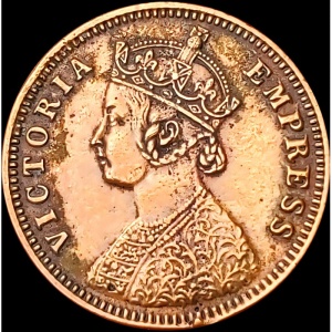 Аверс монеты Индия, ¼ анна, 1895