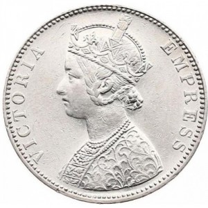 Аверс монеты Индия, 1 рупия, 1892-1897