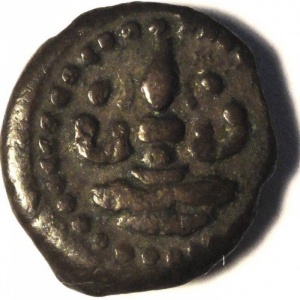 Аверс монеты Индия, 1 кэш, 1750, 1.3г