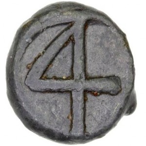 Аверс монеты Индия, ½ кэша, 1648