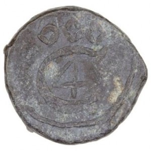 Аверс монеты Индия, 1 кэш, 1645