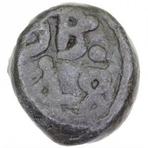 Реверс монеты Индия, 1 кэш, 1648