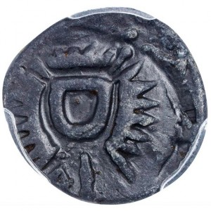 Реверс монеты Индия, 1 кэш, 1653