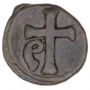 Реверс монеты Индия, 1 кэш, 1653