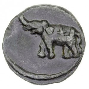 Реверс монеты Индия, 1 кэш, 1653