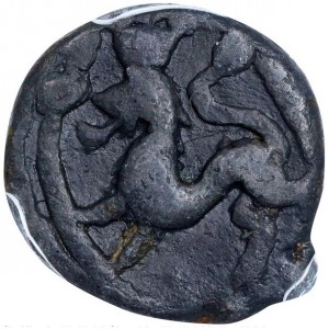 Реверс монеты Индия, 1 кэш, 1653