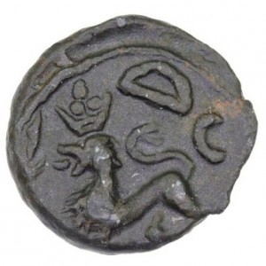 Реверс монеты Индия, 1 кэш, 1653
