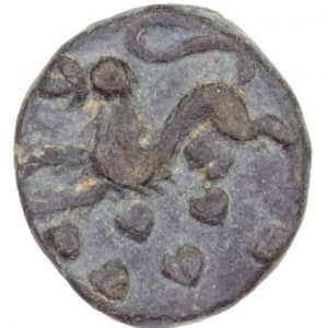 Реверс монеты Индия, 1 кэш, 1653