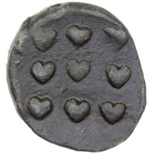 Реверс монеты Индия, 1 кэш, 1653