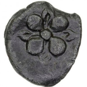 Реверс монеты Индия, 1 кэш, 1653