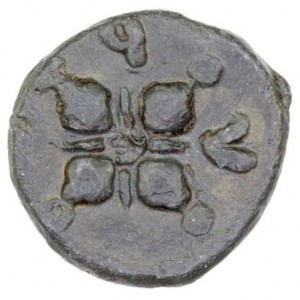 Реверс монеты Индия, 1 кэш, 1653