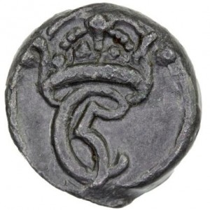 Аверс монеты Индия, 1 кэш, 1670