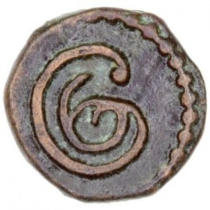Аверс монеты Индия, 1 кэш, 1733