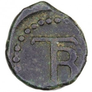 Реверс монеты Индия, 1 кэш, 1733