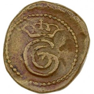 Аверс монеты Индия, 4 кэш, 1733