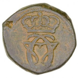 Аверс монеты Индия, 10 кэш, 1768-1777