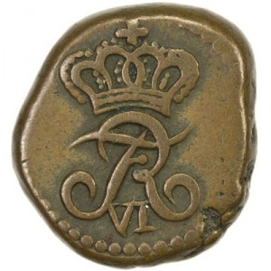 Аверс монеты Индия, 10 кэш, 1816-1839