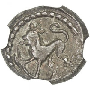Реверс монеты Индия, 1 роялин, 1731