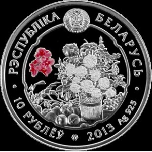 Аверс монеты Беларусь, 10 рублей, 2013, Роза