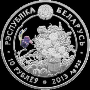 Аверс монеты Беларусь, 10 рублей, 2013, Гвоздика