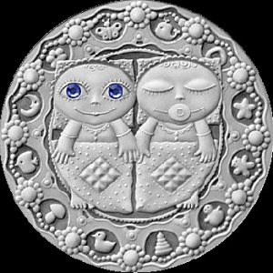 Реверс монеты Беларусь, 20 рублей, 2009, Близнецы