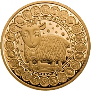 Реверс монеты Беларусь, 100 рублей, 2011, Козерог