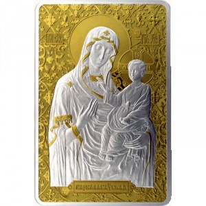 Реверс монеты Беларусь, 500 рублей, 2012, Икона Пресвятой Богородицы "Барколабовская"
