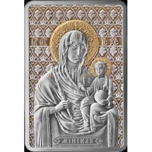 Реверс монеты Беларусь, 500 рублей, 2013, Икона Пресвятой Богородицы "Минская"