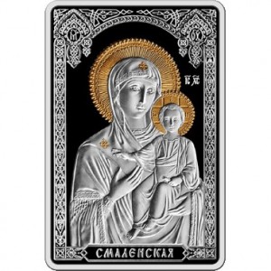 Реверс монеты Беларусь, 500 рублей, 2013, Икона Пресвятой Богородицы "Смоленская"
