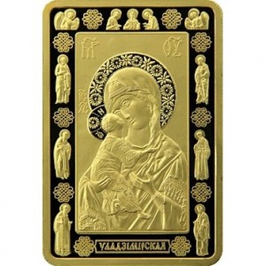 Реверс монеты Беларусь, 1000 рублей, 2012, Икона Пресвятой Богородицы "Владимирская"