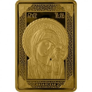 Реверс монеты Беларусь, 1000 рублей, 2014, Икона Пресвятой Богородицы "Казанская"