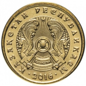 Аверс монеты Казахстан, 1 тенге, 2016-2018