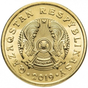 Аверс монеты Казахстан, 1 тенге, 2019-2025