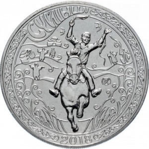 Реверс монеты Казахстан, 100 тенге, 2018, Суюнши