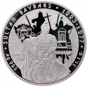Реверс монеты Казахстан, 100 тенге, 2012, Великие полководцы - Султан Бейбарс I