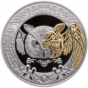 Аверс монеты Казахстан, 200 тенге, 2019, Уки /Филин/