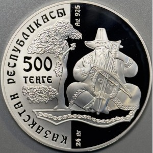 Аверс монеты Казахстан, 500 тенге, 2001, Прикладное искусство - Наркобыз
