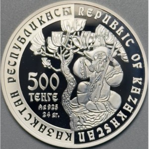 Аверс монеты Казахстан, 500 тенге, 2002, Прикладное искусство - Домбра