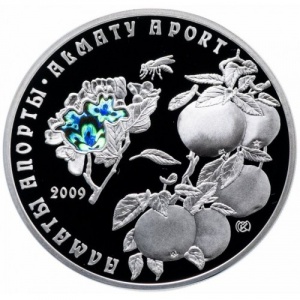 Реверс монеты Казахстан, 500 тенге, 2009, Флора Казахстана - Алматинский апорт