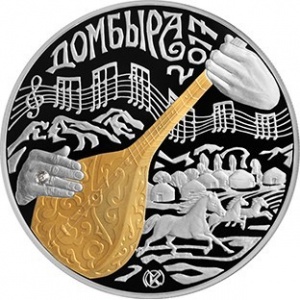 Реверс монеты Казахстан, 500 тенге, 2017, Домбра