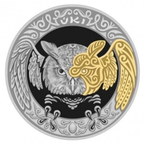 Реверс монеты Казахстан, 500 тенге, 2019, Уки /Филин/