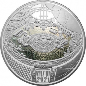 Реверс монеты Казахстан, 500 тенге, 2021, Kiiz Ui /Юрта/