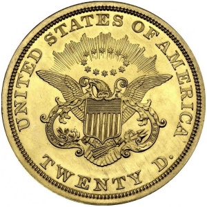 Реверс монеты США, 20 долларов, 1849-1865, Двойной орел