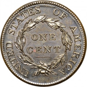 Реверс монеты США, 1 цент, 1808-1814
